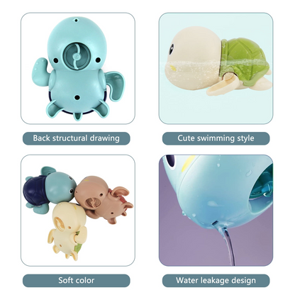 3-Pack Turtle Bathtub Toys