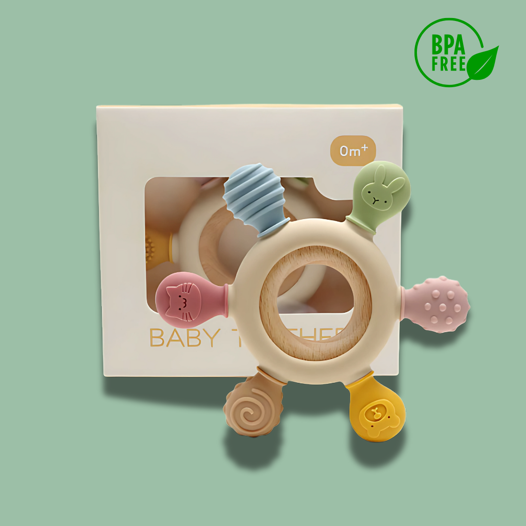 Soothing Teething Ring – 100% BPA-Free 🌱